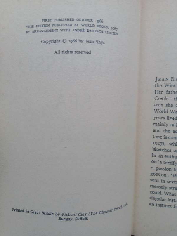 Wide Sargasso Sea by Jean Rhys