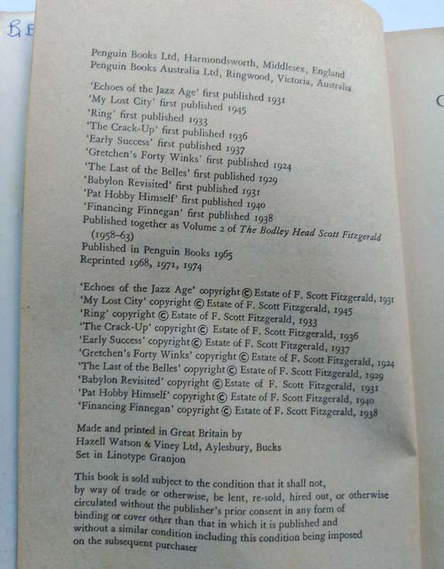 The Stories of F. Scott Fitzgerald Volume 2: The Crack-Up with Other Pieces and Stories