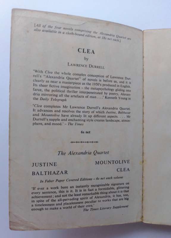Clea by Lawrence Durrell