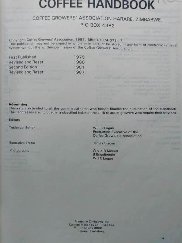 Coffee Handbook 1987