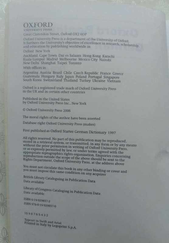 Oxford Beginner's German Dictionary