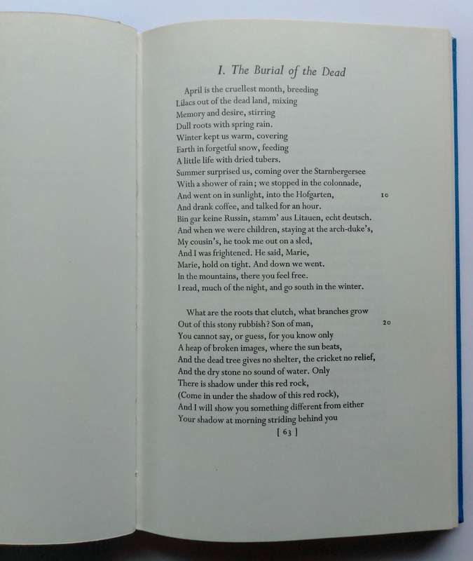 Collected Poems 1909 - 1962 by T.S. Eliot