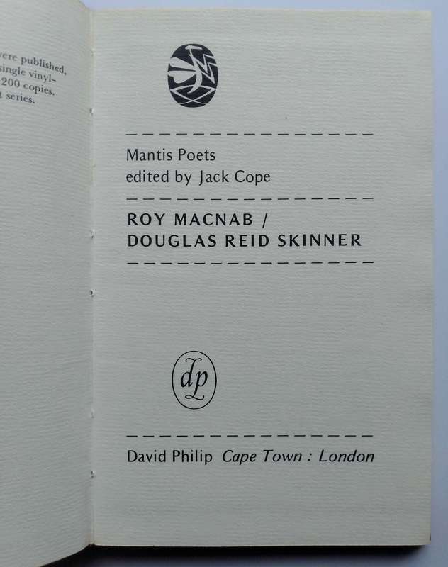 Mantis Poets - Roy McNab / Douglas Reed Skinner