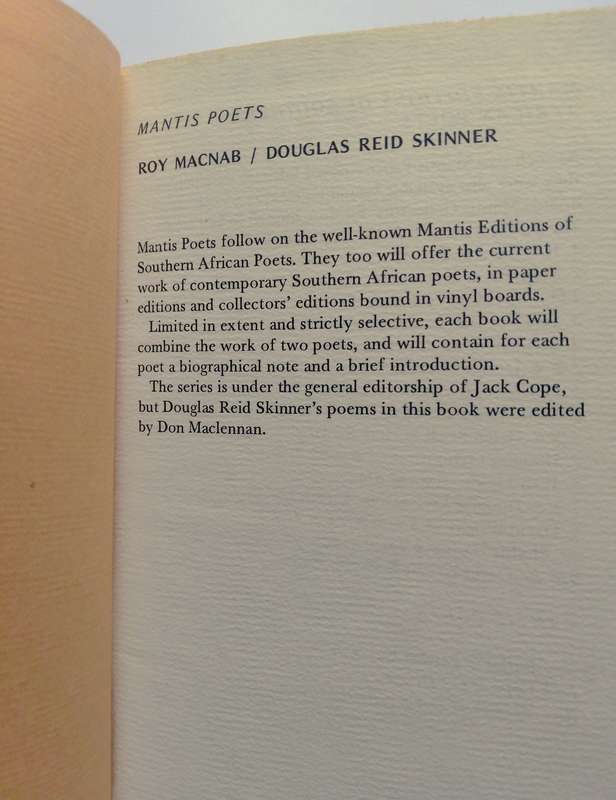 Mantis Poets - Roy McNab / Douglas Reed Skinner