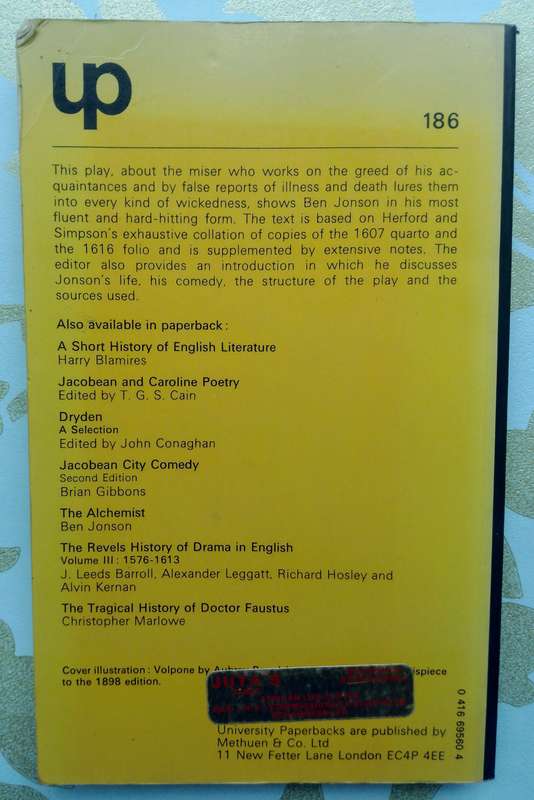 Volpone, or The Fox by Ben Jonson