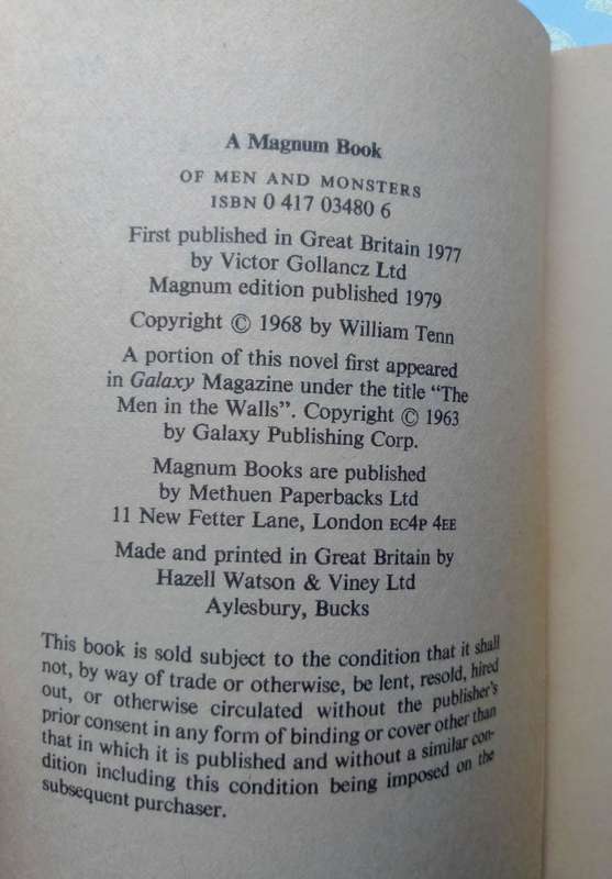 Of Men and Monsters by William Tenn