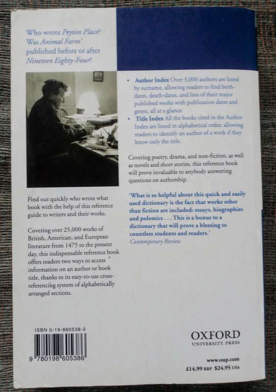 Who Wrote What? A Dictionary of Writers and Their Works by Michael Cox