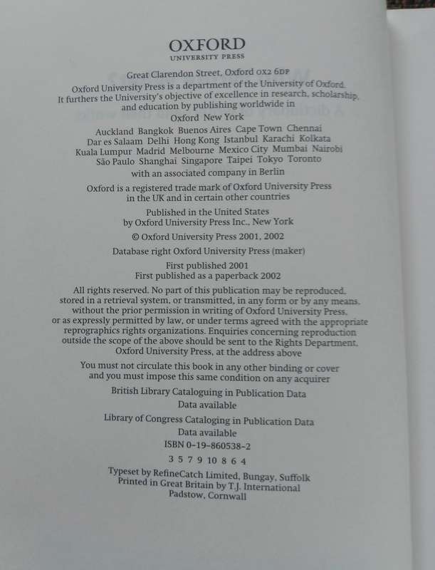 Who Wrote What? A Dictionary of Writers and Their Works by Michael Cox