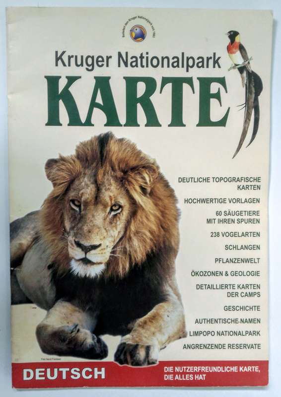 Kruger Nationalpark Karte (German/Deutsch)
