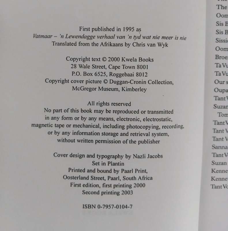 A Place Called Vatmaar by A H.M. Scholtz