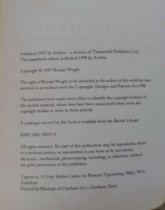 A Scientific Romance by Ronald Wright