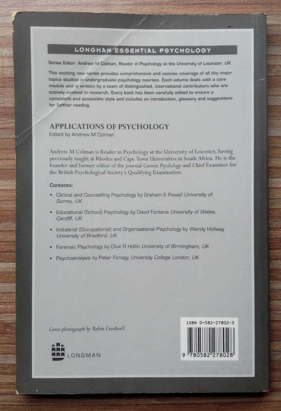 Applications of Psychology (Longman) edited by Andrew M. Colman