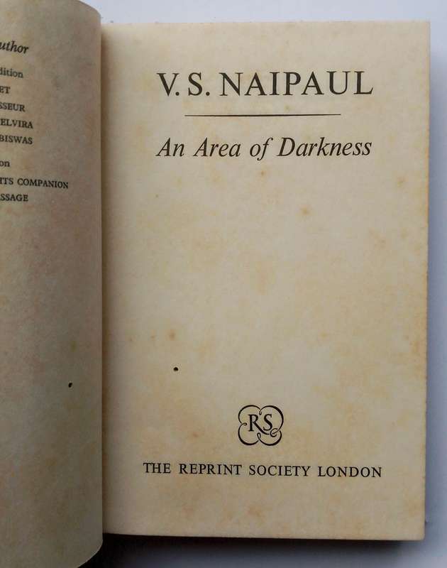 An Area of Darkness by V.S. Naipaul