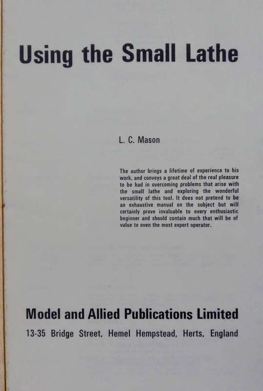 Using the Small Lathe by L.C. Mason
