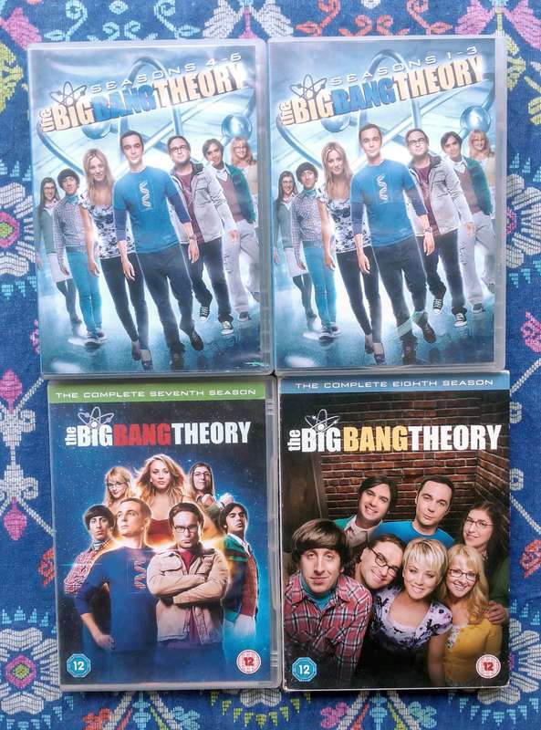 The Big Bang Theory series on DVD - season 1 to 8