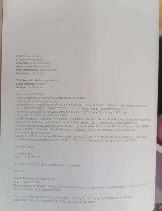 Gourmet Australia: Menus