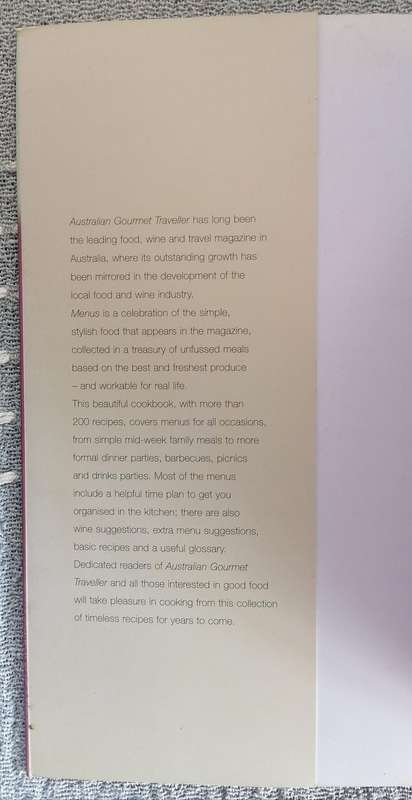 Gourmet Australia: Menus
