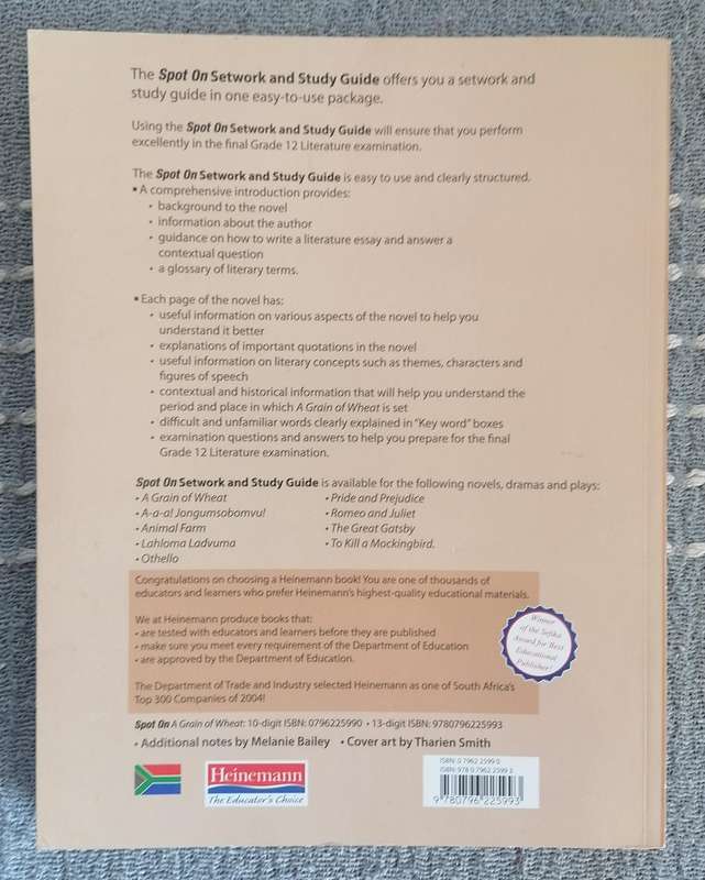 A Grain of Wheat by Ngūgī Wa Thiong'o (Spot On Artwork and Study Guide)