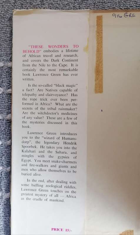These Wonders to Behold by Lawrence G. Green