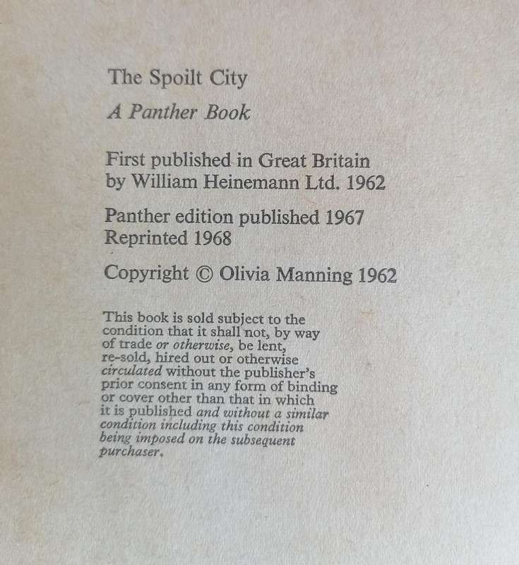The Spoilt City (Balkan Trilogy #2) by ivia Manning
