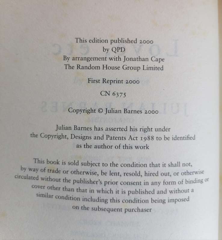 Love, etc by Julian Barnes