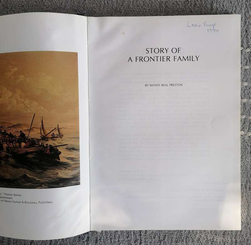Story of a Frontier Family by Wendy Beal Preston