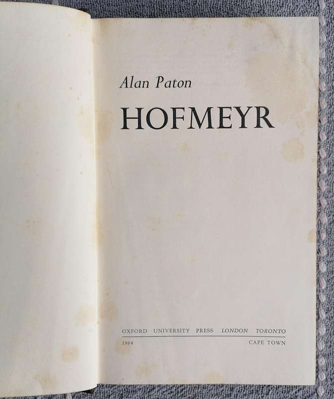 Hofmeyr by Alan Paton