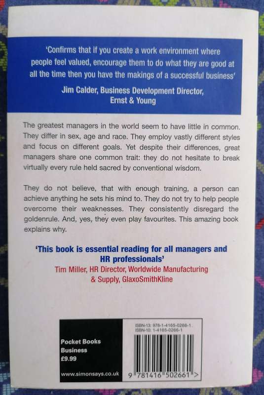First, Break All the Rules - What the World's Greatest Managers Do Differently by Marcus Buckingham