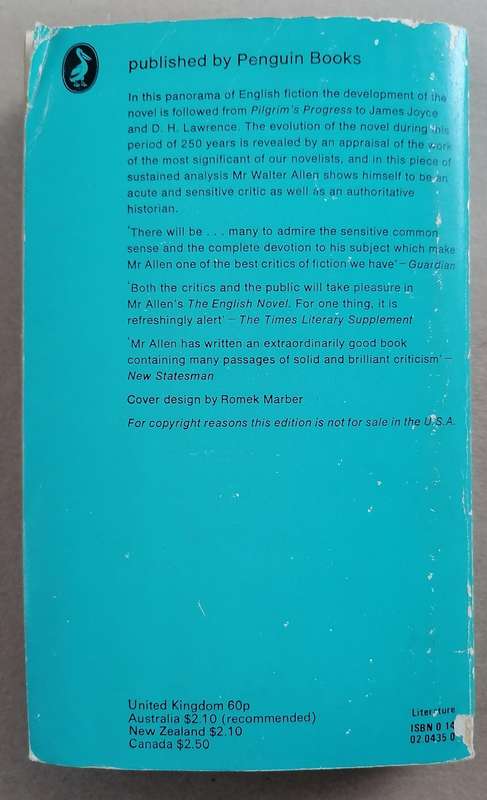 The English Novel by Walter Allen