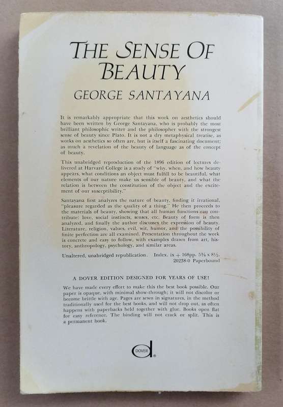 The Sense of Beauty - Being the Outline of Aesthetic Theory by George Santayana