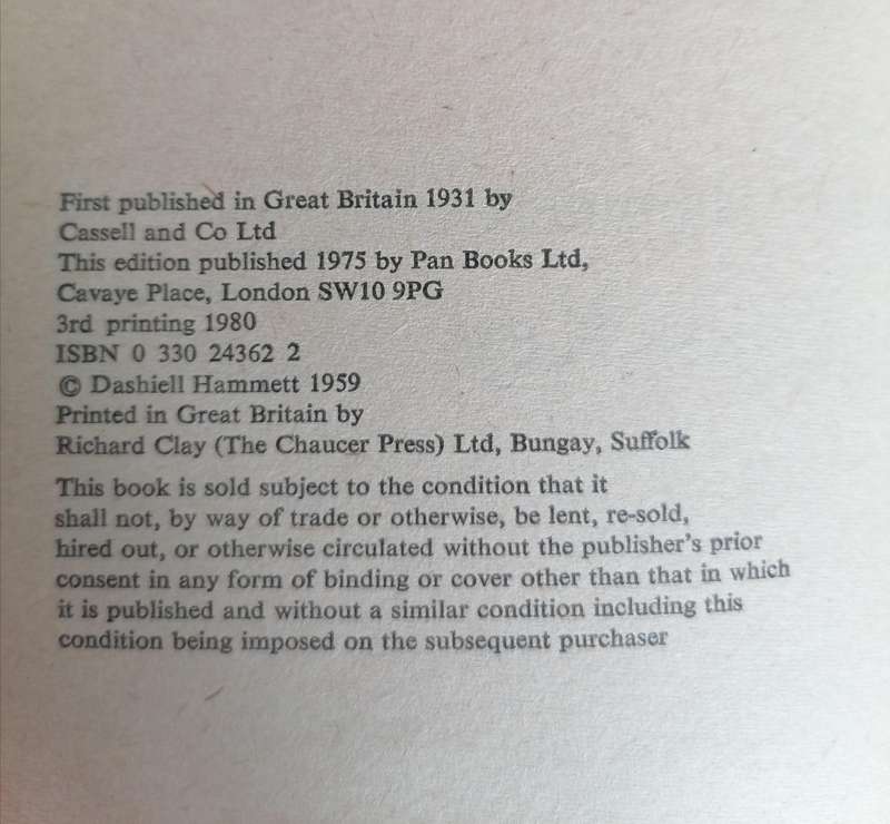 The Glass Key by Dashiell Hammett
