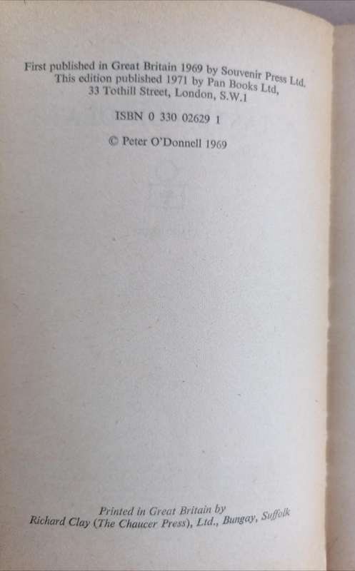 A Taste for Death (Modesty Blaise) by Peter O'Donnell