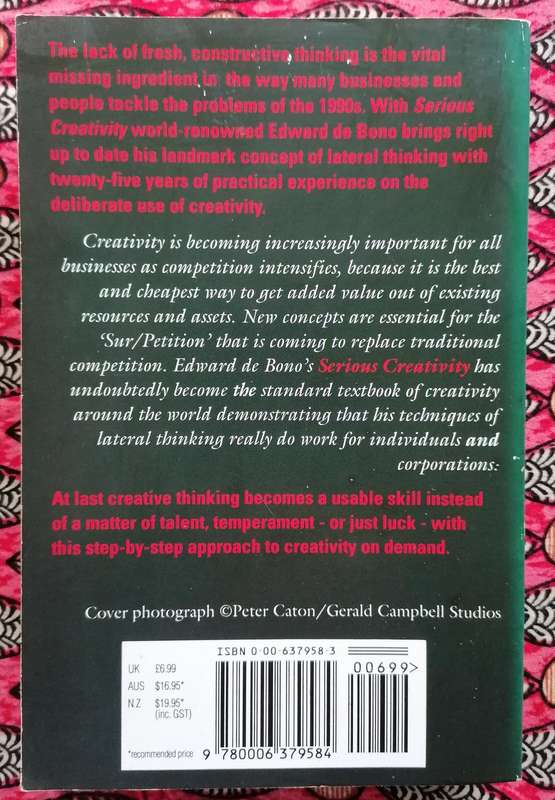 Serious Creativity by Edward de Bono