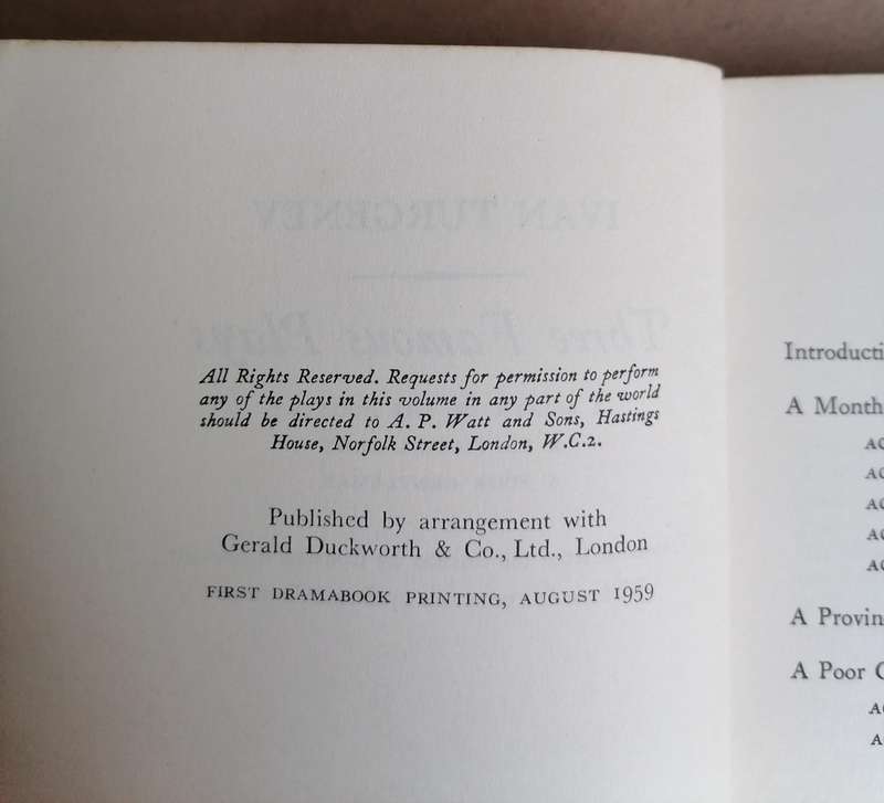 Three Famous Plays by Ivan Turgenev