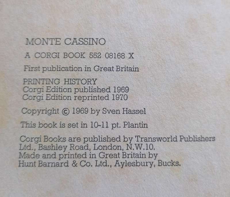 Monte Cassino by Sven Hassel