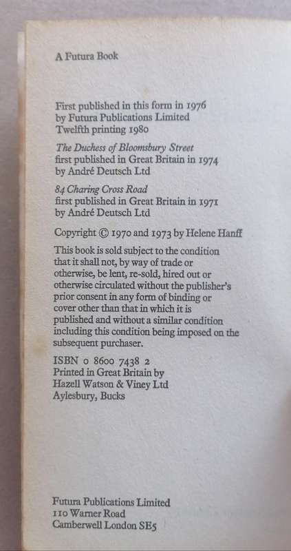84 Charing Cross Road by Helene Hanff