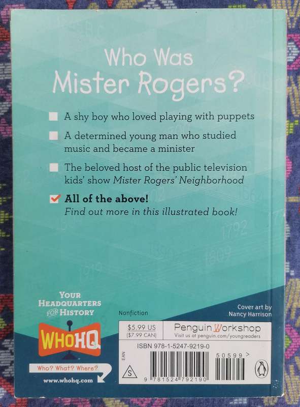 Who Was Mister Rogers? (Penguin Who Was? Series WHOHQ) by Diane Bailey