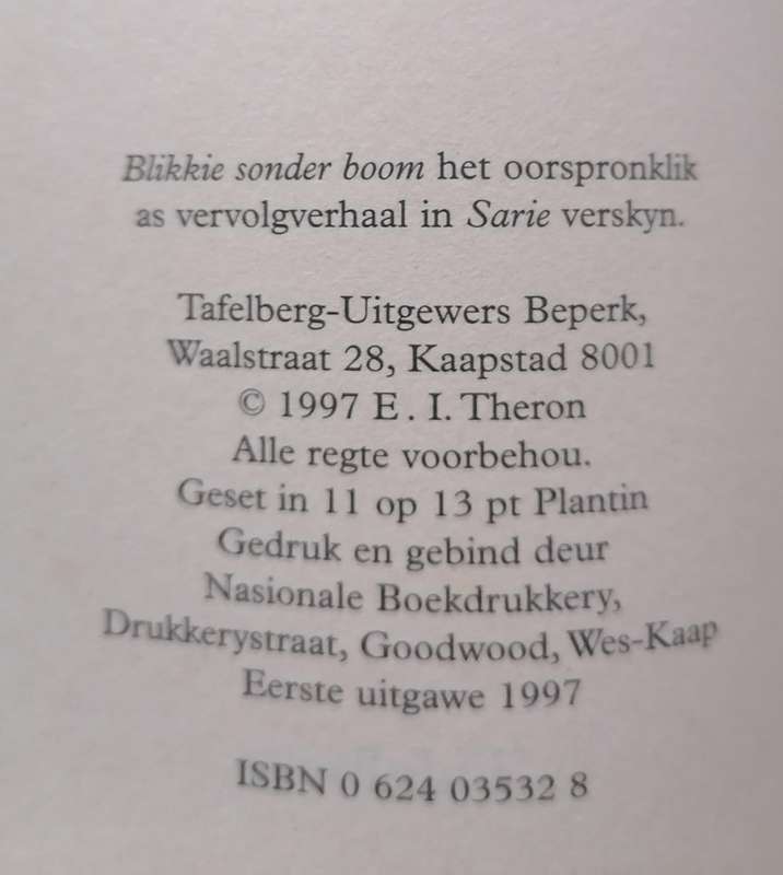 Blikkie Sonder Boom - Erika Murray-Theron