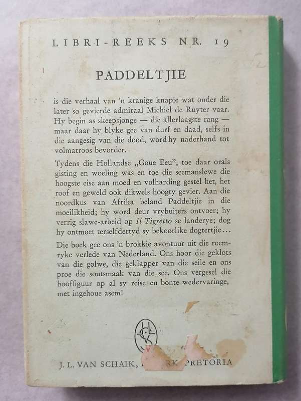Paddeltjie - Die Skeepsjonge van Michiel de Ruyter - John. H. Been