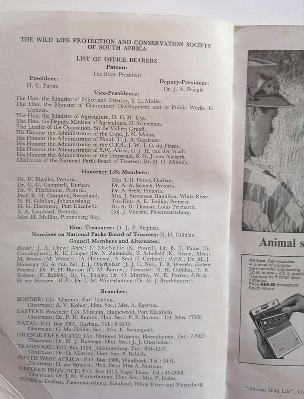African Wild Life Magazine Volume 23 (March 1969) No 1