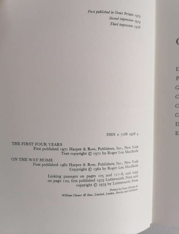The First Four Years by Laura Ingalls Wilder