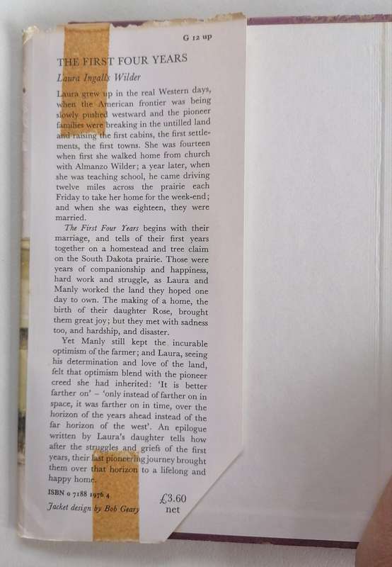 The First Four Years by Laura Ingalls Wilder