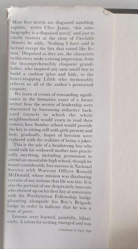 Unreliable Memoirs by Clive James