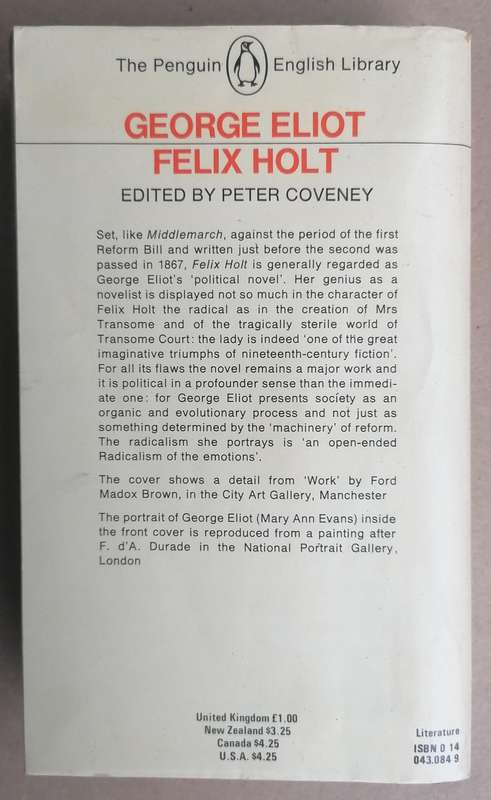 Felix Holt by George Eliot