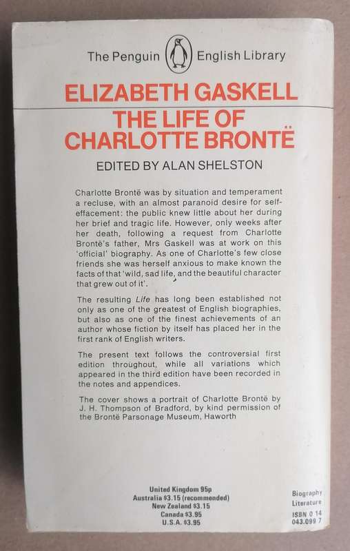 The Life of Charlotte Bronte by Elizabeth Gaskell