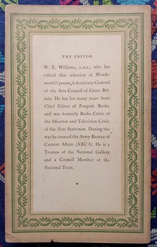 Wordsworth: A Selection by W. E. Williams (The Penguin Poets)