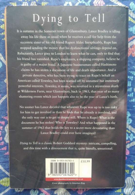 Dying to Tell by Robert Goddard