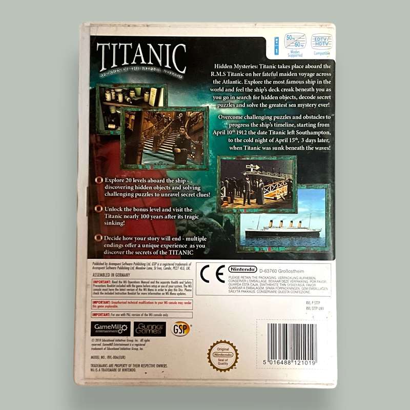 3 x Wii Games - Titanic, an Agatha Christie mystery, and Ultimate Alliance
