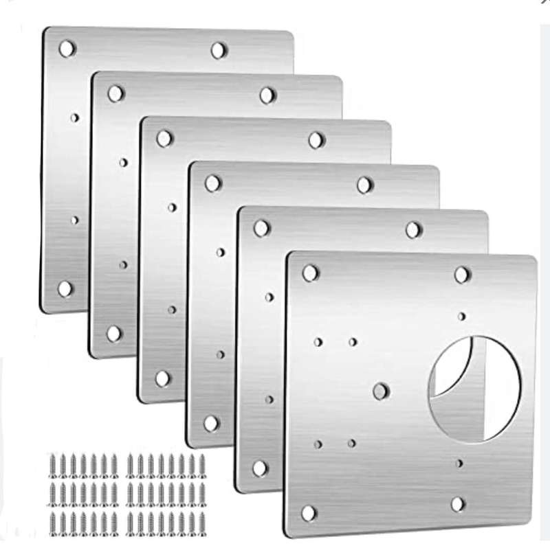 Investify Hinge Repair Plate kit with 6plates and 36 Screws