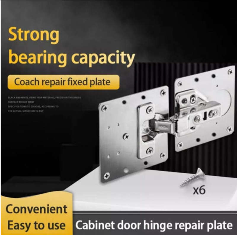 Investify Hinge Repair Plate kit with 6plates and 36 Screws